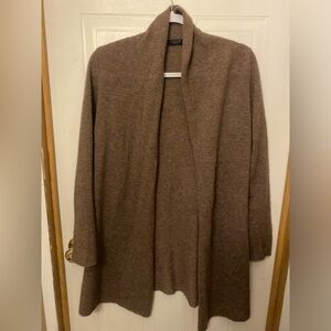 Lusso Cozy Open-Front Cashmere Cardigan Sweater